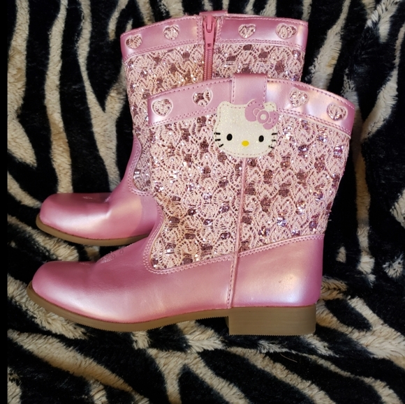 Hello Kitty Glitter Cowgirl Boots 
